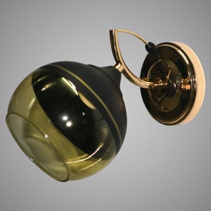 Бра 12410/1W BK+FGD черный/золото 1х40W E27